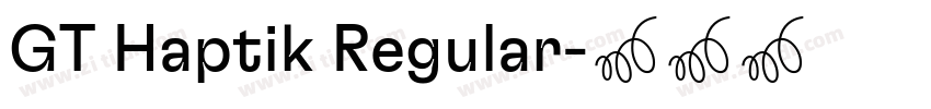 GT Haptik Regular字体转换